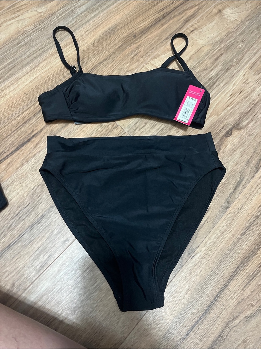 Xhilaration Black Bandeau Bikini Set